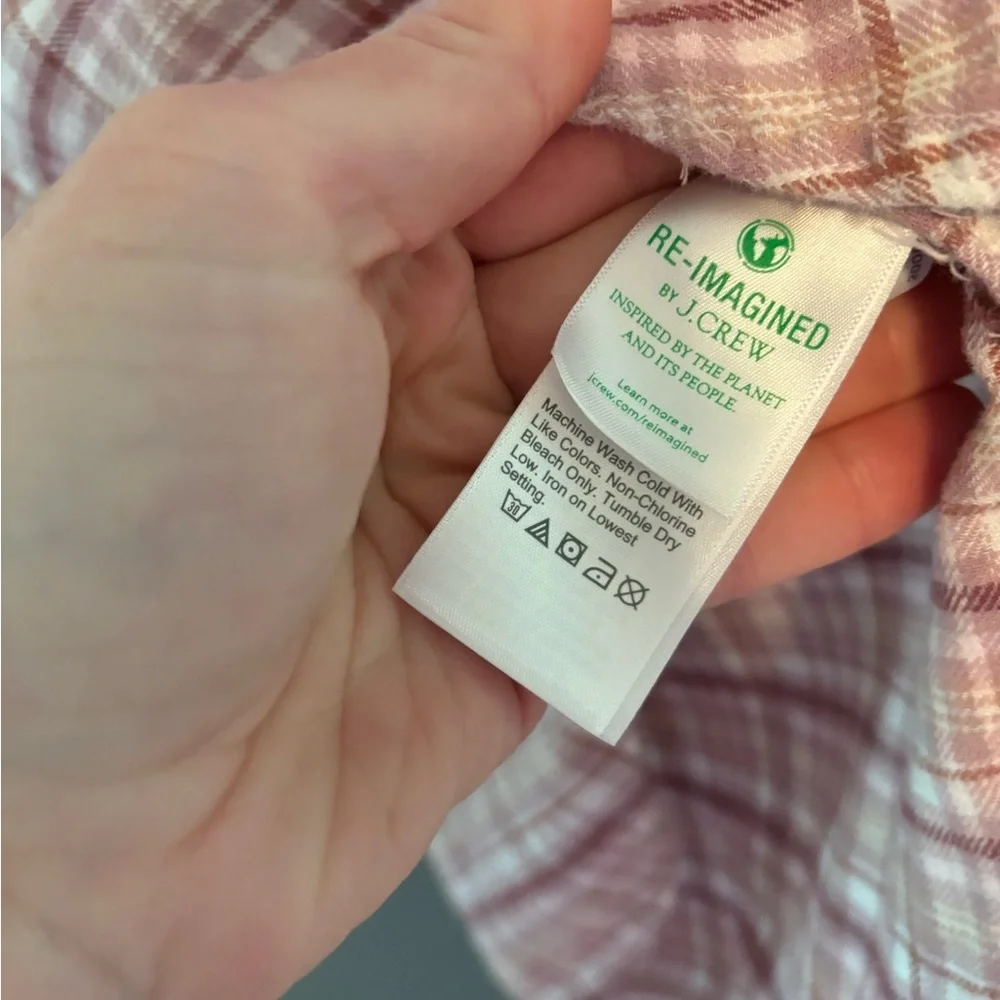 J. Crew Flannel Plaid Cotton Button Up